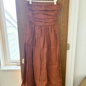 Strapless Midi Dress